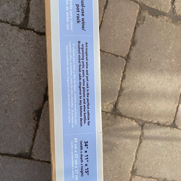 Perfect Home Dual-use Wine / Pot Rack Original Box. Perfect Home - Brushed SS - - Picture 4 of 4